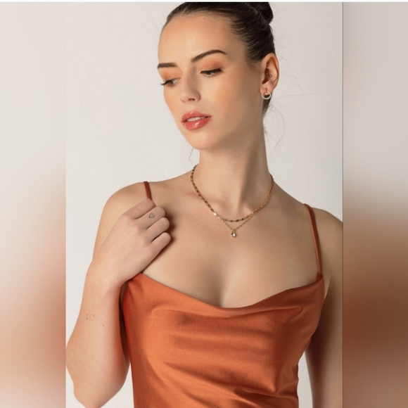 Copper Slip Dress NWT - Picture 3 of 5